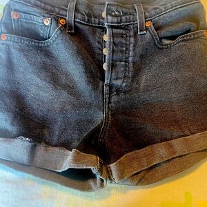 Levi’s red tab black Jean shorts